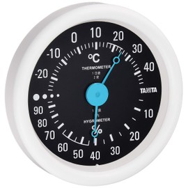 Tanita TT-515 BK Thermometer/Hygrometer, Temperature and Humidity, Analog, Black