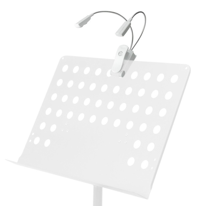 Dual Mighty Bright LED Light for Music Sheet Stands White