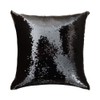 San Tungus 14"x14" Black and Silver Mermaid Throw Pillow,Two-Color Reversible