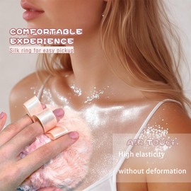 Body Shimmer Powder Puff, Makeup Powder Puff with Glitter Multi-Use Highlighter Powder Long-Lasting Soft and Comfortable Highlighter Makeup Powder Ideal Gift for Any Occasion