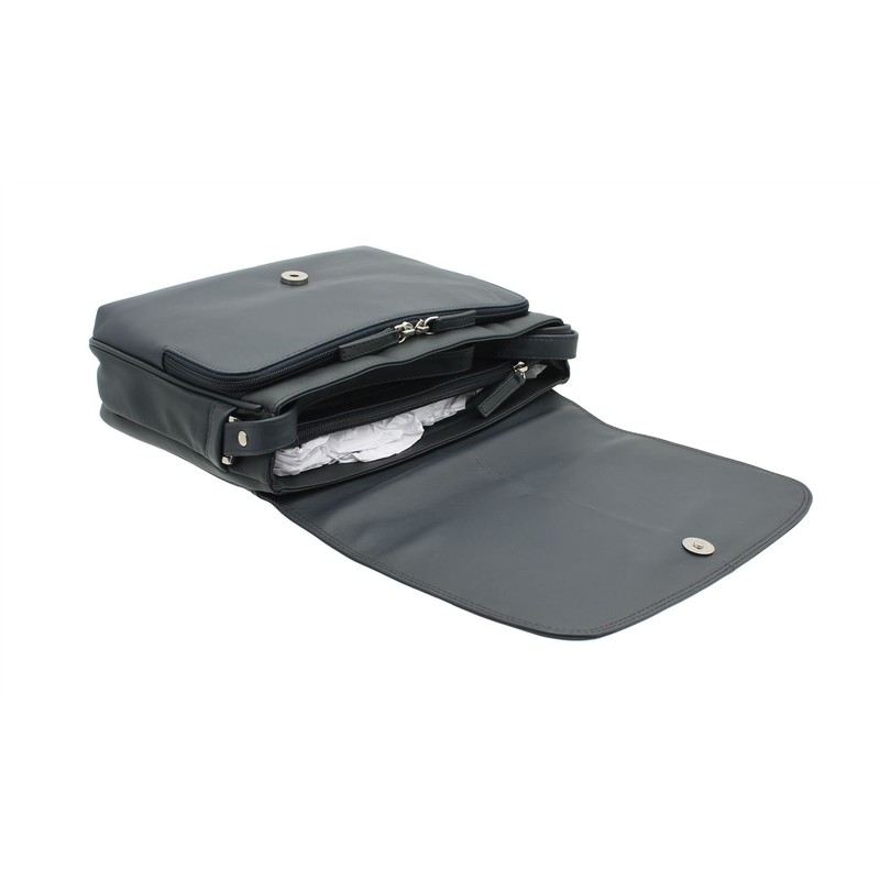 Visconti Leather Handbag 03190, navy, Unit size