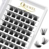 QUEWEL Individual Eyelashes, Individual Eyelash Clusters, Lashes, Mega D Curl,