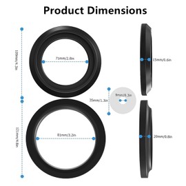 WEZCHUGHAOL 34120 RV Toilet Waste Ball Seal Replacement, Fits for Thetford AquaMagic Style Lite, Style II & Style Plus, Replacement RV Toilet Seal Kit (Black)