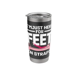 Pilates I'm Just Here For Feet In Straps Fun Stainless Steel Insulated Tumbler
