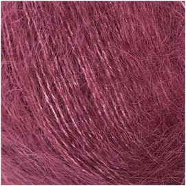 Rico Essentials Super Kid Mohair Loves Silk, Colour 015 - Purple, Super Kid Mohair & Silk Lace Yarn for Knitting and Crocheting, Lace Wool Needle Size 4.5 mm