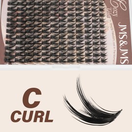 144Pcs Lash Clusters Lash Extension C Curl Manga Wispy Eyelash Clusters Natural Volume Eyelash Extensions Individual Lashes DIY for Beginner (8-18MIX)