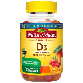 Vitamin D Extra Strength 5000 IU (125 mcg) Gummies - Count: 150