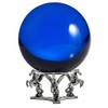 Amlong Crystal Blue Crystal Ball 130mm (5 inch) Including Silver