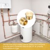 sourcing map 2Pcs Brass Hex Head Plug Compression Cap Fitting