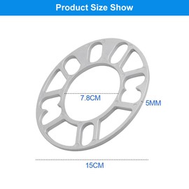 Set of 4 vehicle wheel spacers, wheel spacers, wheel spacers made of aluminium, wheel spacers washers plate, wheel spacers universal fit screw wheel (5 mm)