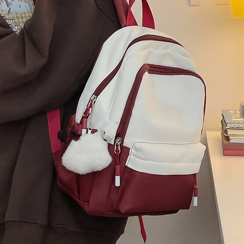 Backpack Simple Style Waterproof Versatile Large Capacity Laptop Work Business