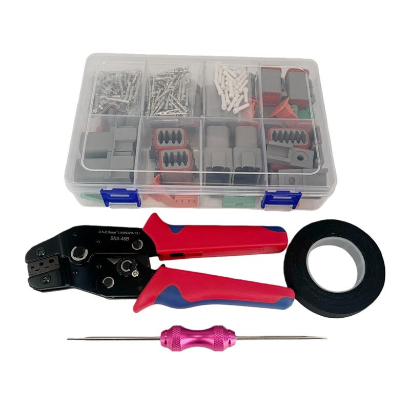 237 PCS Deutsch Connector Kit with ratchet crimping pliers and