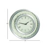 Deco 79 Glass Decorative Wall Clock Mirrored Wall Clock for