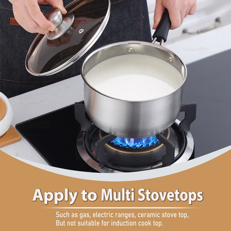 1 QT & 2 QT Saucepan with Lid Set, P&P