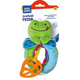 Ravensburger ministeps 4578 Frida Soft Plush Grasping Toy with Bell and Teething Ring, Baby Toy from 0 Months