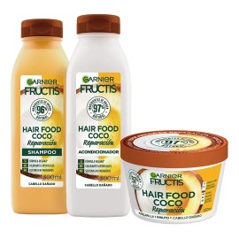 Kit Garnier Fructis Hair Food Coco Rutina Completa Pelo Dañado