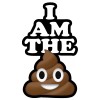 Avery I Am The Poop, Smiling Poop Emoji Sticker -