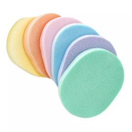 PK Global 부드러운 해면 세안용 스펀지 저자극 클렌징 스폰지 LHz8+2MJW Soft Sponge Cleansing Sponge for Gentle Washing [Random]