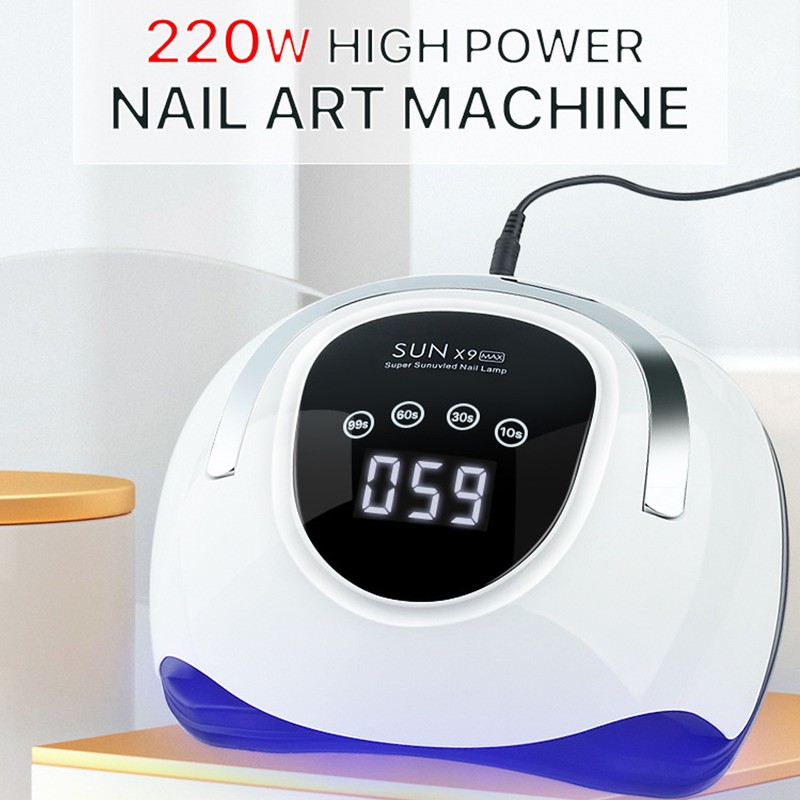 LED UV Nail Dryer 220W 57pcs Lamp Chips 4 Timers