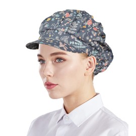 Nanxson 3pcs Chef Hats for Women Men Chef Caps Work Hats Kitchen Cooking Bakers Hat for Food Service with Brim Navy