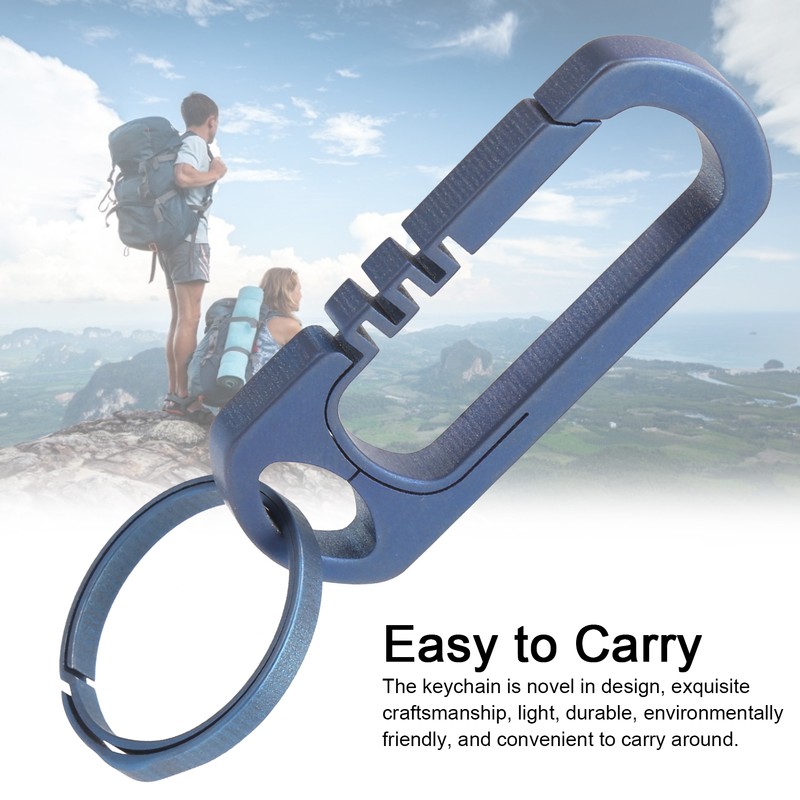 Titanium Alloy Keychain Lightweight Backpack Hanging Hook Buckle Carabiner Key