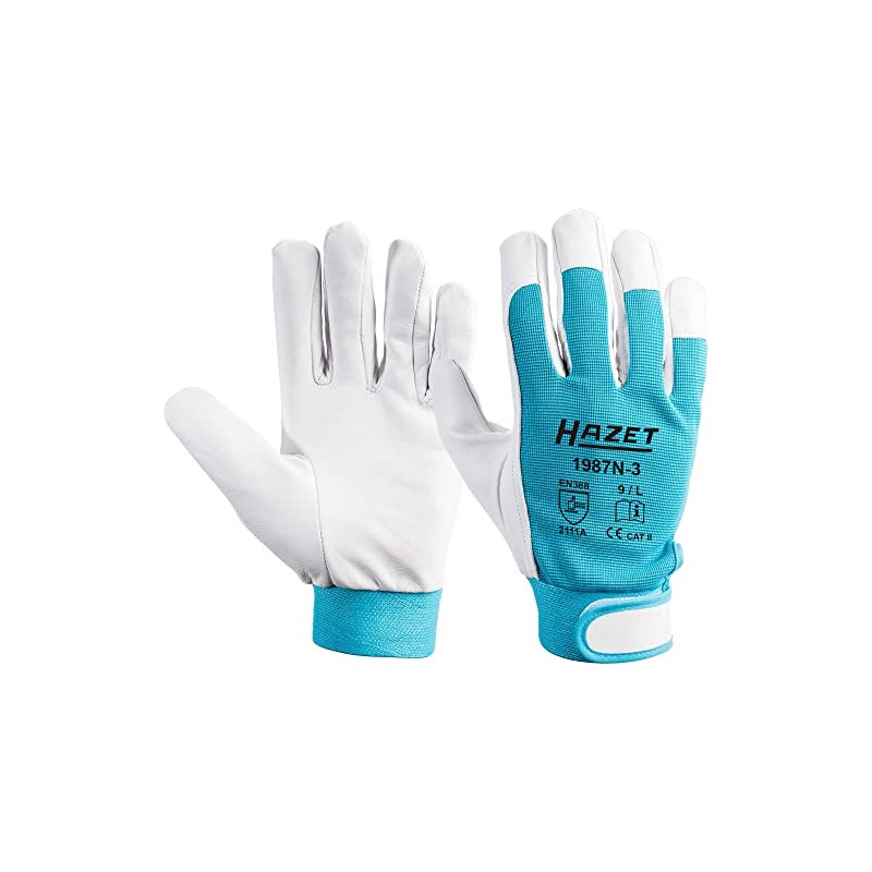 Hazet GENUINE LEATHER WORK GLOVES (HIGH QUALITY GOAT LEATHER LARGE)