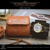 Brown Full Grain Leather Watch Roll Travel Case for Men