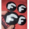 Forgiato center cap logo decal emblem sticker black with White