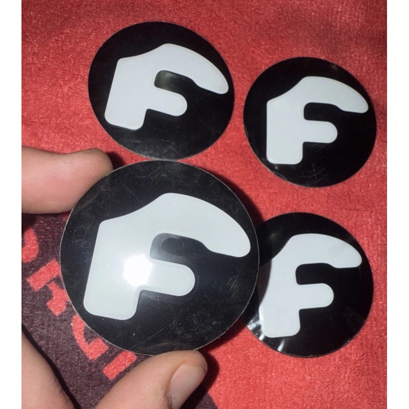 Forgiato center cap logo decal emblem sticker black with White