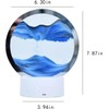 rysnwsu Moving Sand Art Picture Round Glass 3D Deep Sea