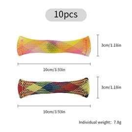 Luckious Brand 10 Packs Marble Mesh Fidget Toys - The Ultimate Sensory Stress Relief and Anxiety Reduction Tools in 10 Vibrant Colors