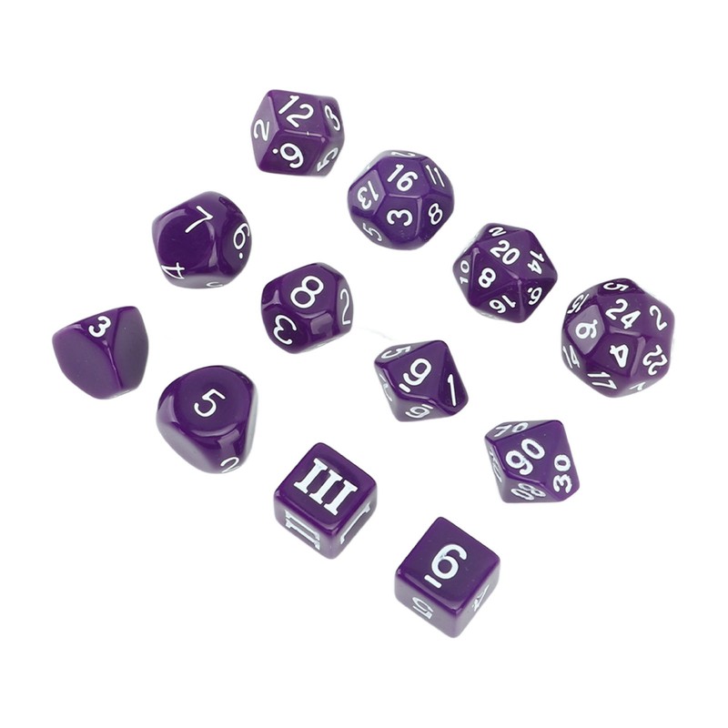 15pcs Polyhedral Dice Set 3 to 100 Sides Complete Polyhedral