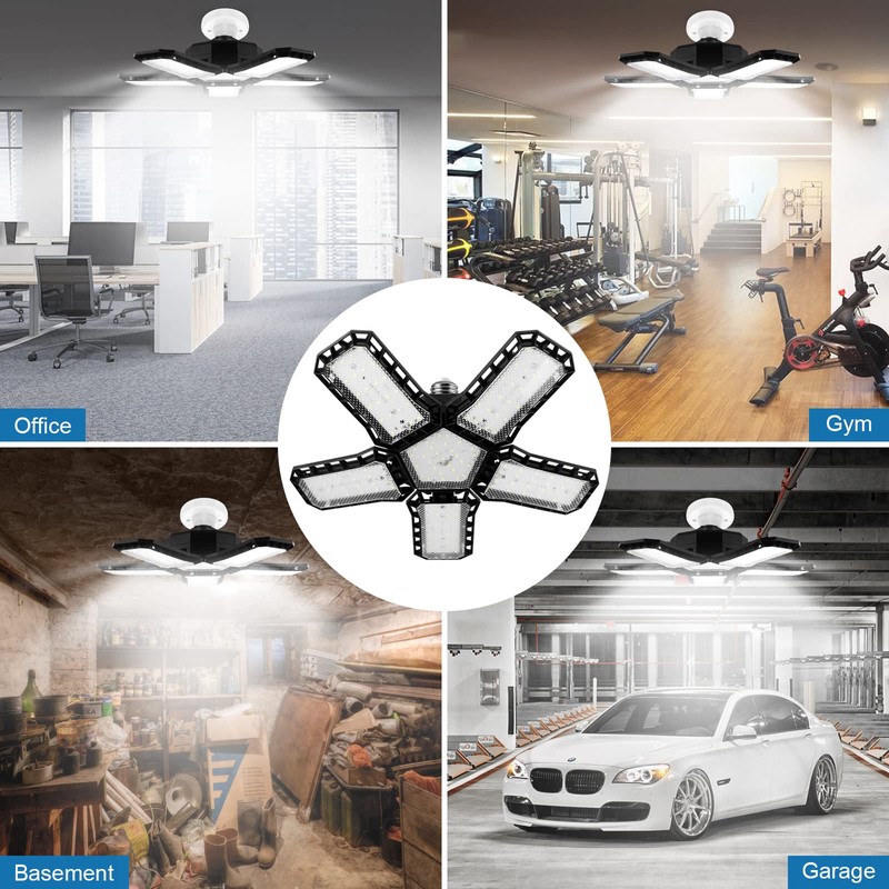 CREATESTAR Pack of 2 120 W Workshop Lamp LED Ceiling