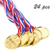 Caydo 24 Pieces Children's Gold Plastic Winner Award Medals, 1.38