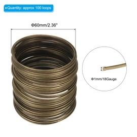 PATIKIL 100 Loops Memory Wire, 2pcs 1mm 18 Gauge Jewelry Wire Craft Wire Memory Steel Wire for Jewelry Making Bracelets Beading DIY Crafts, Cyan