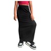 OYOANGLE Girl's Elastic High Waist Maxi Pencil Skirt Split Back
