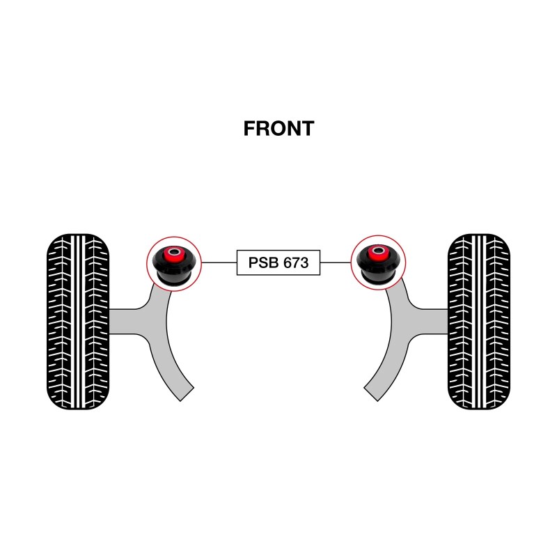 PSBushings 2x Honda CR-V (02-06) Front Lower Arm - Front