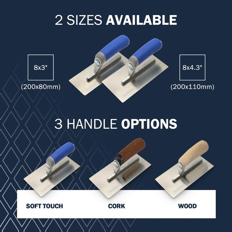 REFINA FINATEX Flex Midget Plastering Trowel for Tight Spaces -