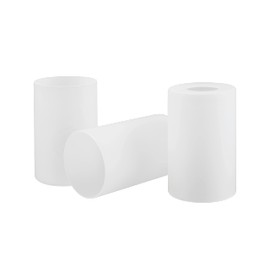 Aspen Creative 23613-03, Frosted Cylinder Glass Shade, 3-1/2" Dia x 5-1/2" H / Center Hole:42mm, Set of 3 , WHITE