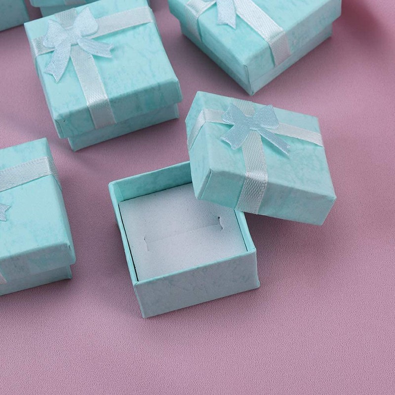 BESTOYARD Gift Box Accessory Paper Box Bowknot Accessory Case Square