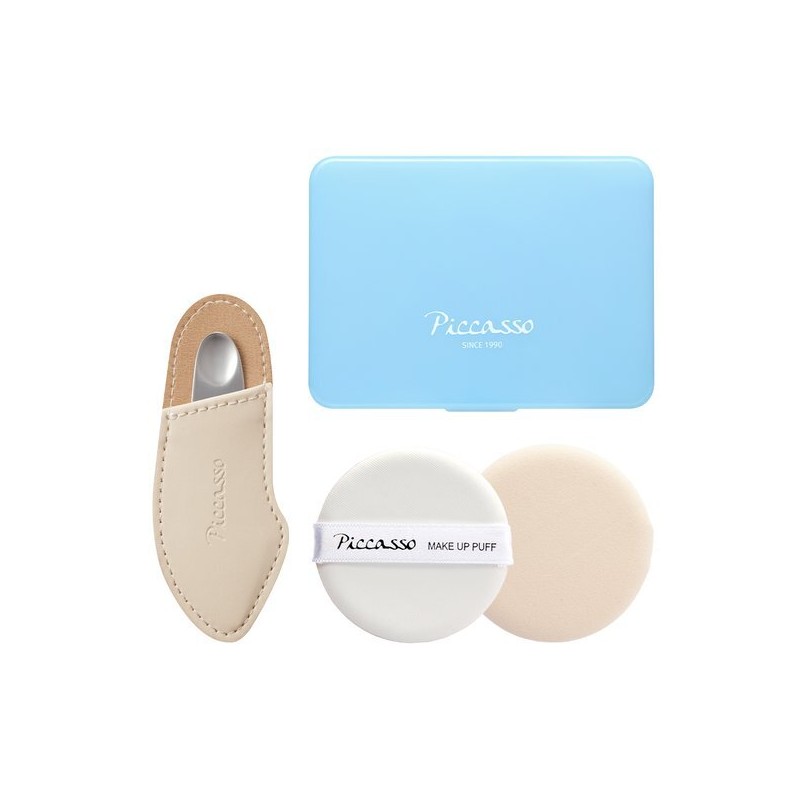 Picasso 피카소 투인원 베이스 세트 (투웨이 스파츌라+에어퍼프2p+케이스) Picasso Two-in-One Base