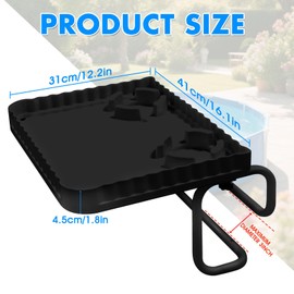 Pool Bar, Above Ground Pool Bar with 2 Drink Cup Holders,Poolside Table for Drinks & Snacks,Fits 3" or Less Frame Above Ground Pools Accessories (Black)