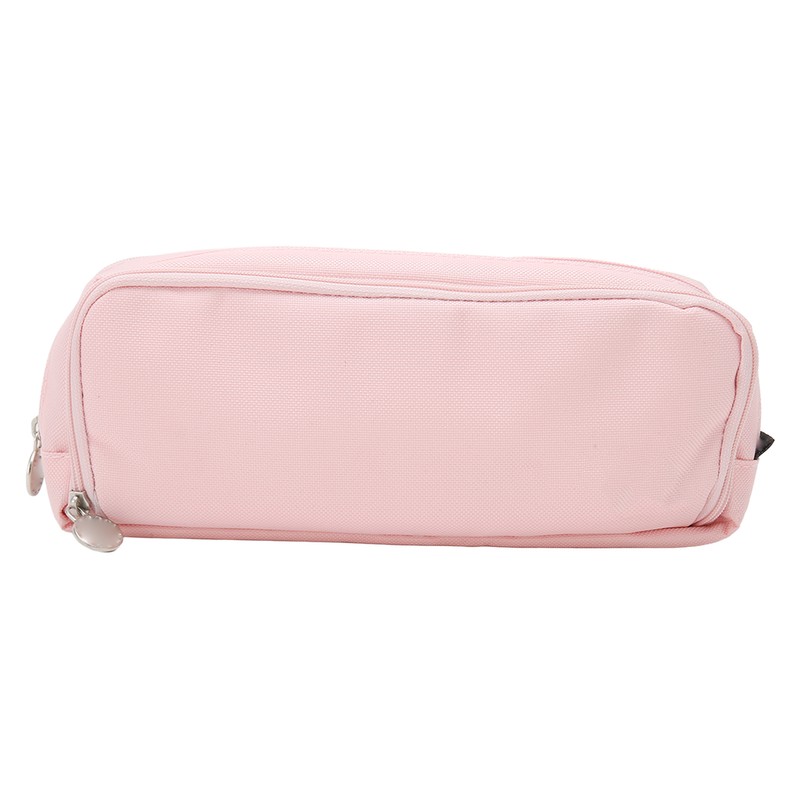 Pen Pencil Case 3 Compartments Canvas Portable Large Capacity Pencil