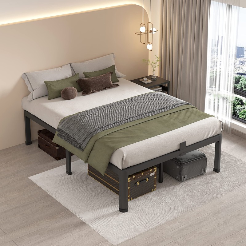 MAF 14 Inch Full Size Metal Platform Bed Frame with