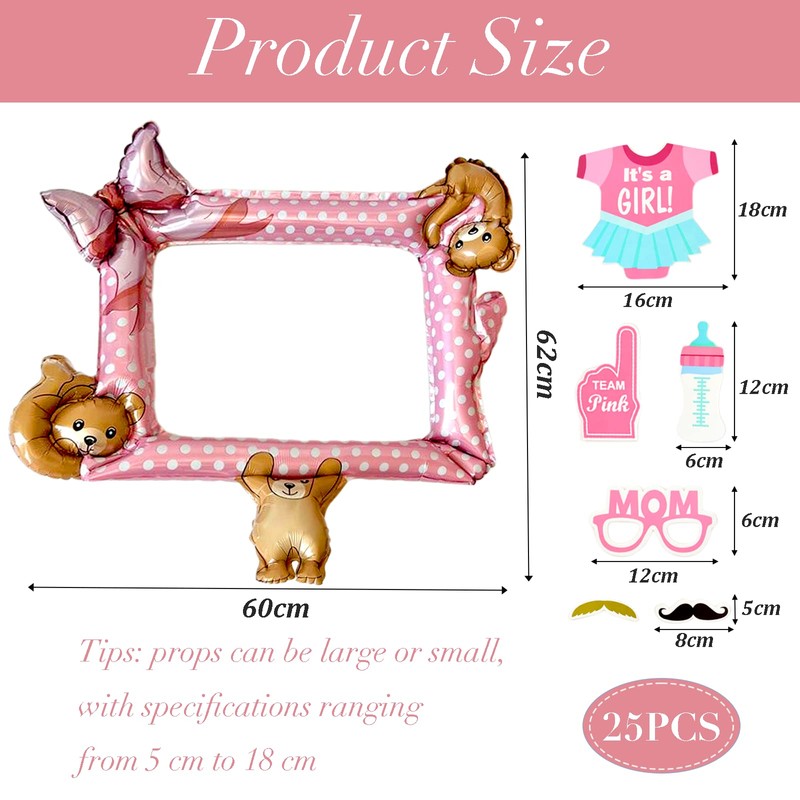 POPOYU Pack of 26 Photo Props Baby Shower, Baby Shower