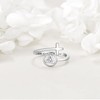 HUKKUN Alcoholics Anonymous Recovery Ring Sterling Silver Cross AA One