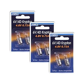 Dorcy 6-Volt/4D-4.8-Volt, 0.75A Bayonet Base Krypton Replacement Bulb (3)