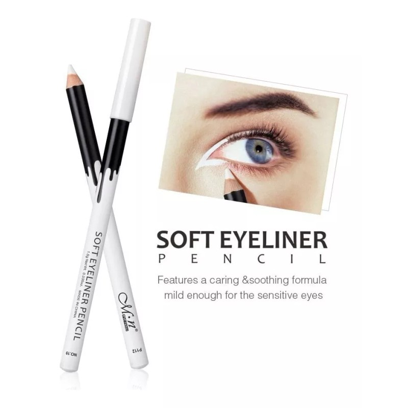 Kaiqikaixi 12 Lápices De Ojos Blancos, Lápiz De Cejas, Lápiz