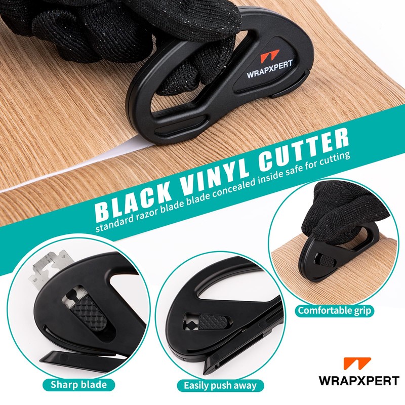 WRAPXPERT Wallpaper Smoothing Tool,Wallpaper Tools Included Felt Squeegee,Craft Knife,Wallpaper Brush,Wallpaper