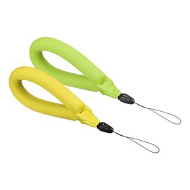 PATIKIL Floating Wrist Straps, 2Pcs Neoprene Waterproof Lightweight 250g Buoyancy Wristband Strap for Underwater Camera Swimming Snorkeling, Yellow, Green